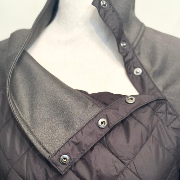New 32 Degrees Quilted Mockneck Pullover Sweater in Dark Gray, Size S - Picture 5 of 6
